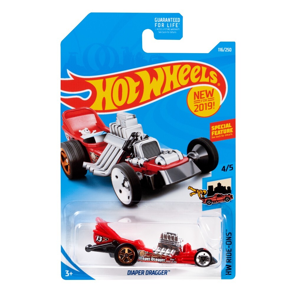 фото Машинка hot wheels коллекционная diaper dragger красный fyb63