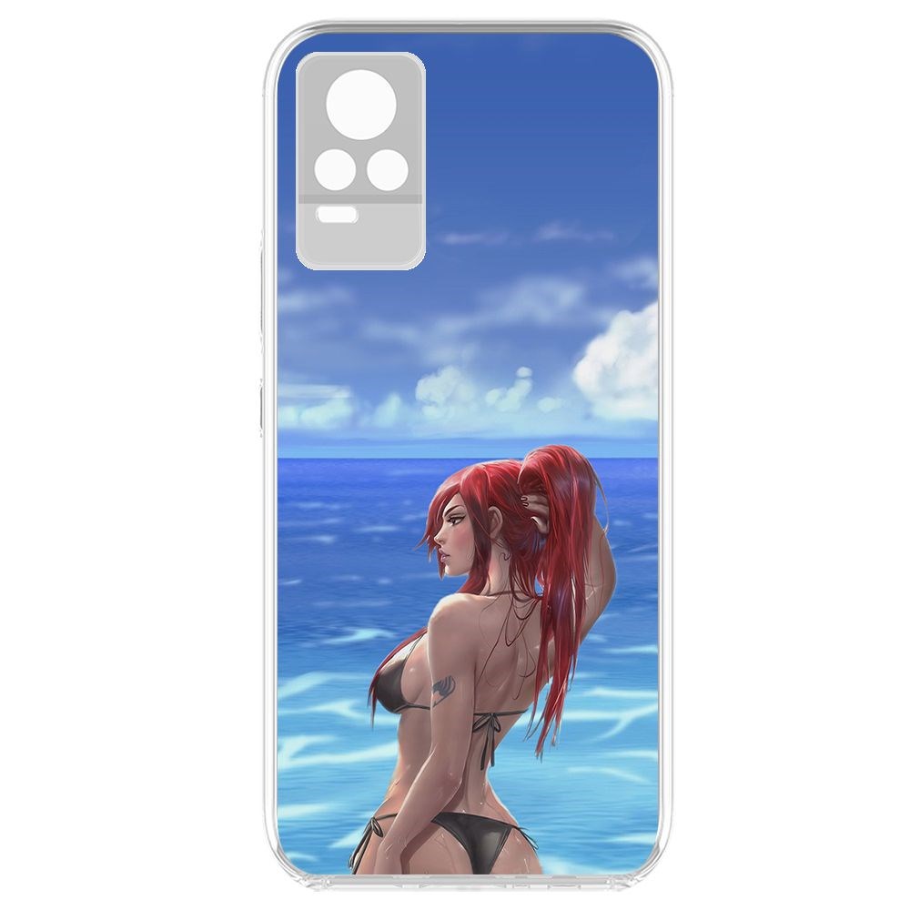 

Чехол-накладка Krutoff Clear Case Купальник женский для Vivo V21e