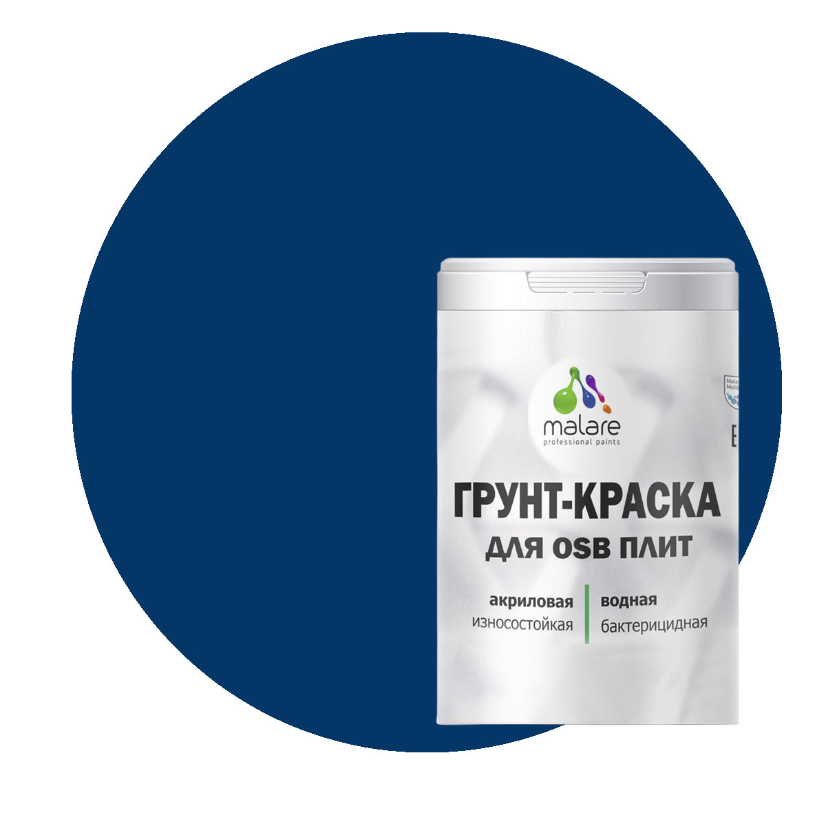 

Краска Malare для OSB плит, для дерева, аделаида, 1 кг., Синий, Malare-20