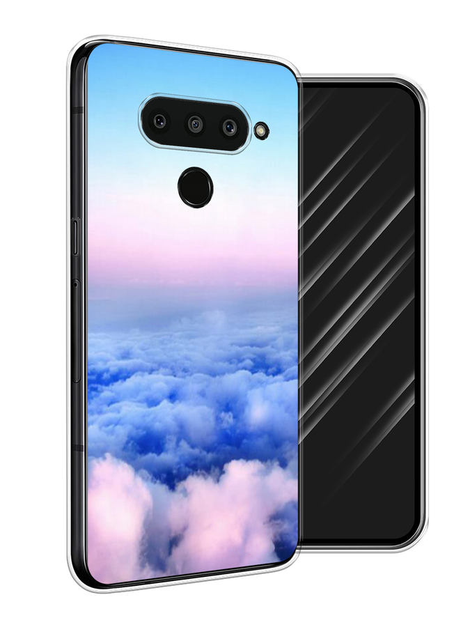 

Чехол Awog на LG V50 ThinQ "Облака", Голубой;розовый, 83850-4