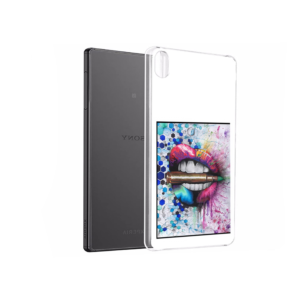 

Чехол MyPads Tocco для Sony Xperia X Performance разноцветные губы с пулей, Прозрачный, Tocco
