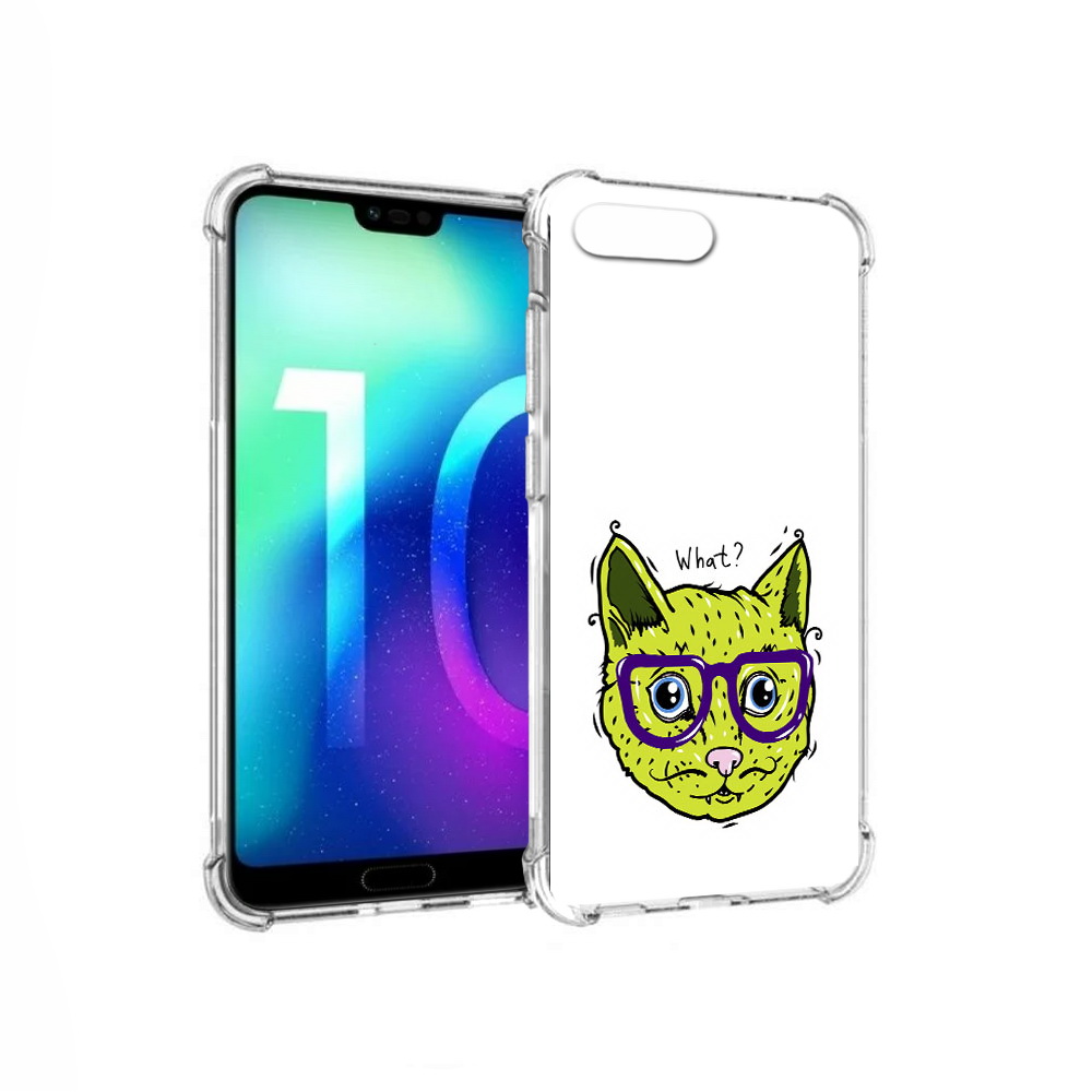 

Чехол MyPads Tocco для Huawei Honor 10 Зеленый кот (PT142657.34.86), Прозрачный, Tocco