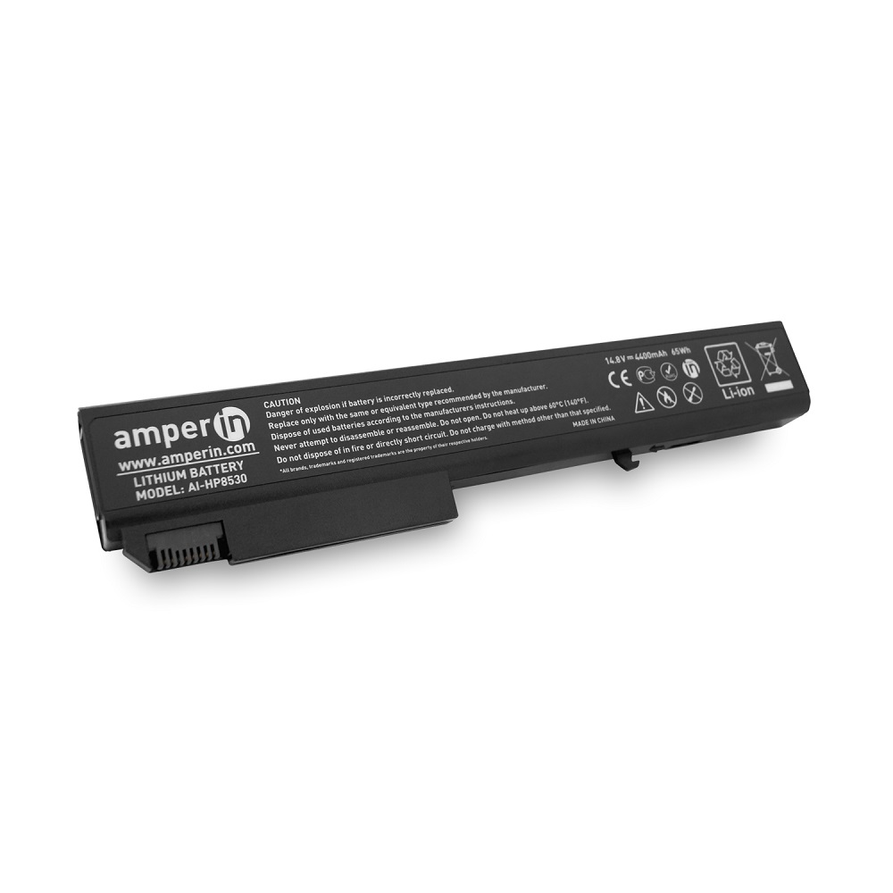 фото Аккумуляторная батарея amperin для ноутбука hp elitebook 8530p 14.8v 4400mah ai-hp8530