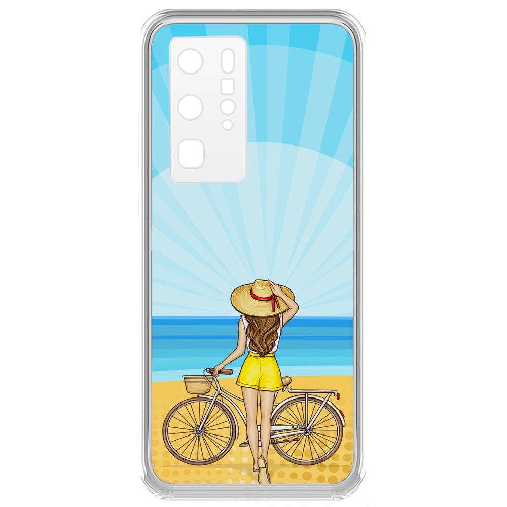 

Чехол-накладка Krutoff Clear Case Шорты женские для Huawei P40 Pro