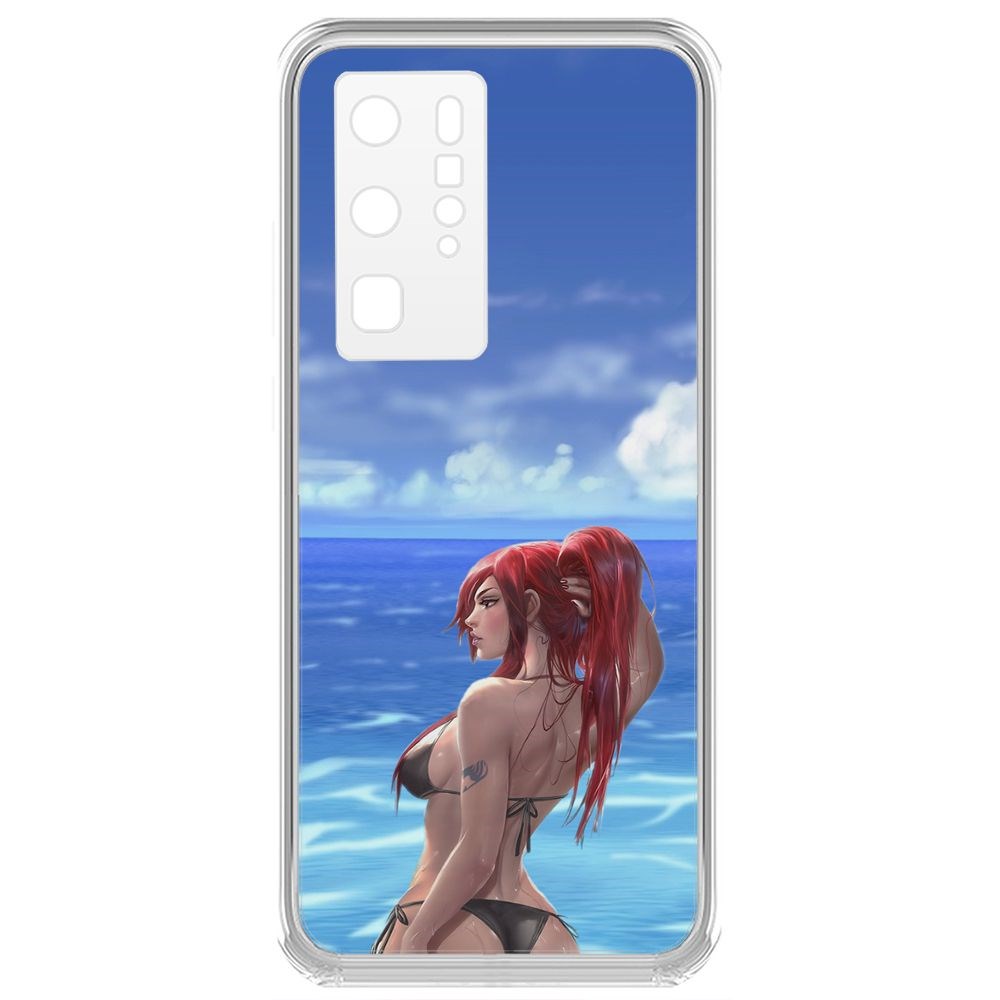 

Чехол-накладка Krutoff Clear Case Купальник женский для Huawei P40 Pro