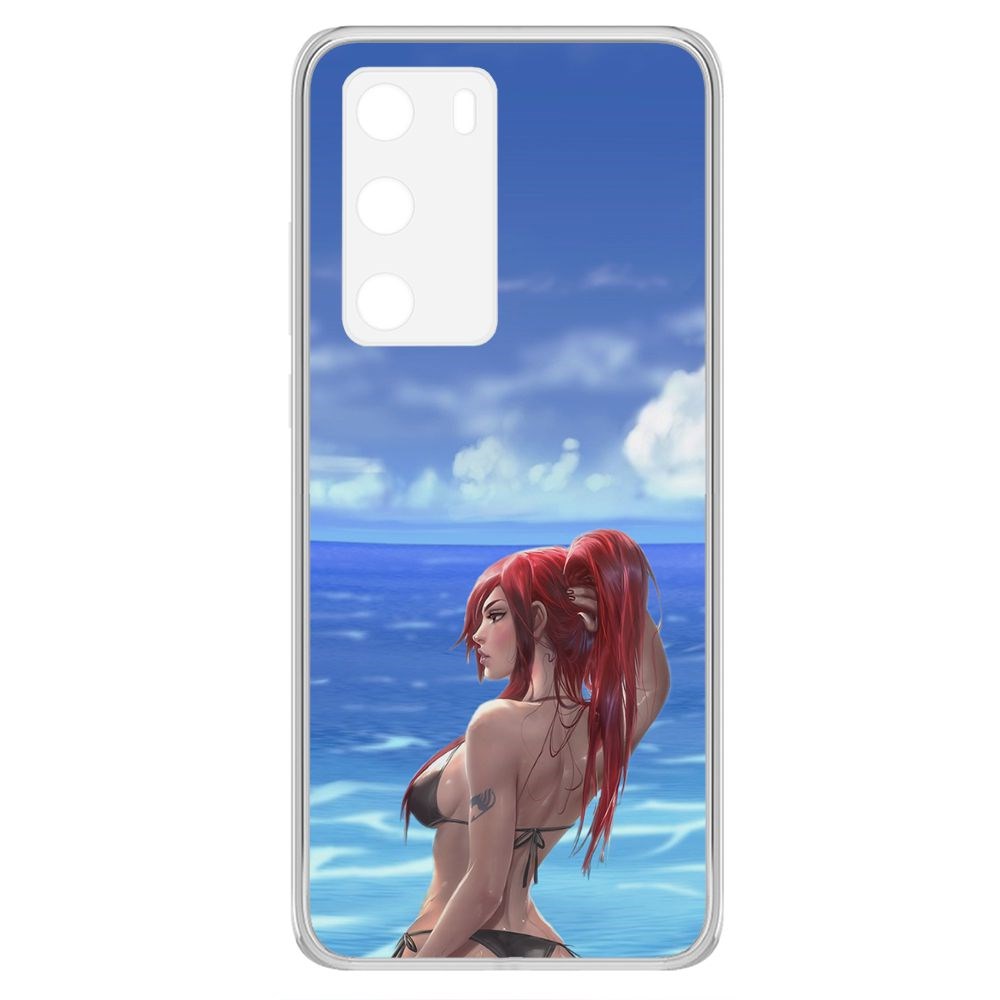 

Чехол-накладка Krutoff Clear Case Купальник женский для Huawei P40