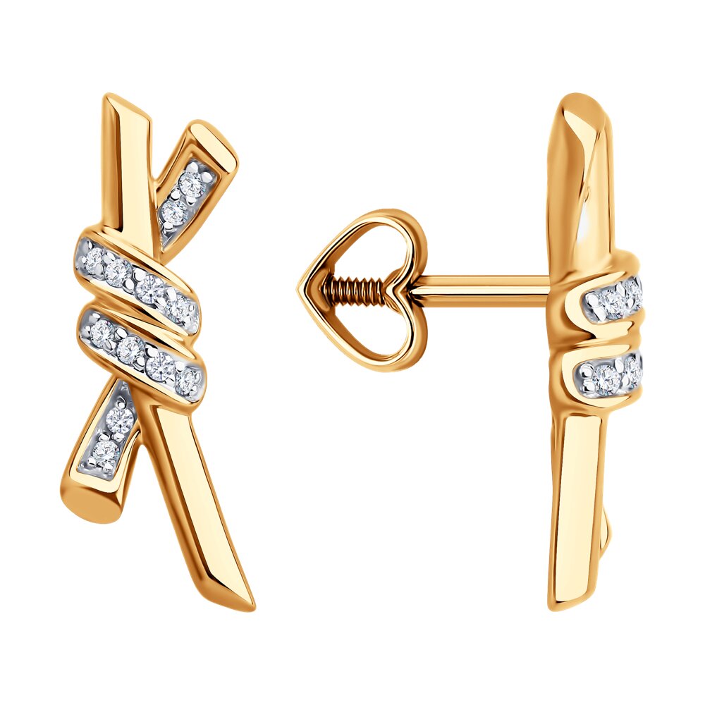 

Серьги из золота Diamant 51-122-02971-1, фианит, 51-122-02971-1