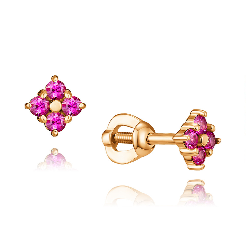 

Серьги из красного золота с рубином ADAMAS 2124055/01-А50-541, 2124055/01-А50-541