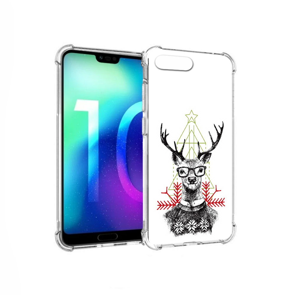 

Чехол MyPads Tocco для Huawei Honor 10 умный олень (PT142657.34.652), Прозрачный, Tocco