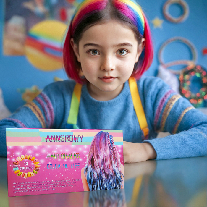 Набор детской декоративной косметики Annsrowy 9941827, мелки карандаши для волос, 12 шт мелки для окрашивания волос пурпурный 1 шт 2 шт 5133686 2p