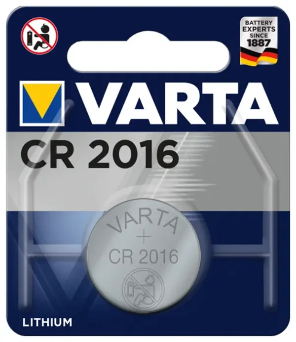 cr1632 батарейка varta electronics lithium 1 шт Батарейка Литиевая Varta Lithium Тип Cr2016 3v, Упаковка 1 Шт Varta арт. 6016101401