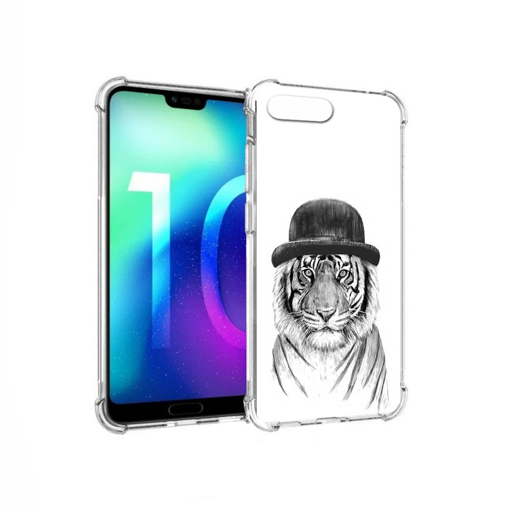 

Чехол MyPads Tocco для Huawei Honor 10 тигр британец (PT142657.34.641), Прозрачный, Tocco