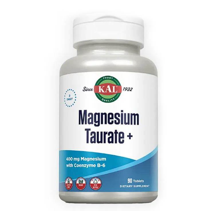 KAL, Magnesium Taurate + 400 mg, 90 таблеток / Магний Таурат / Здоровье сердца и сосудов /