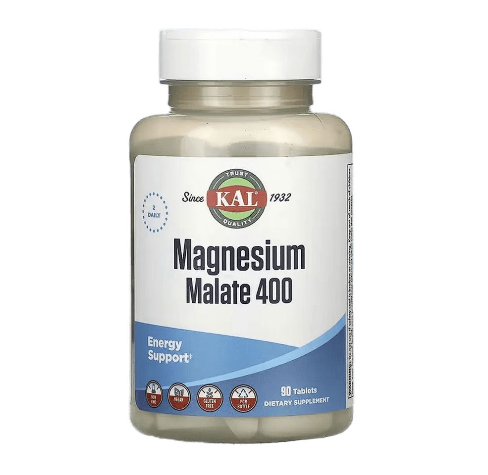 KAL, Magnesium Malate 400 mg, 90 таблеток / Магний Малат / Здоровье сердца и сосудов / Сни