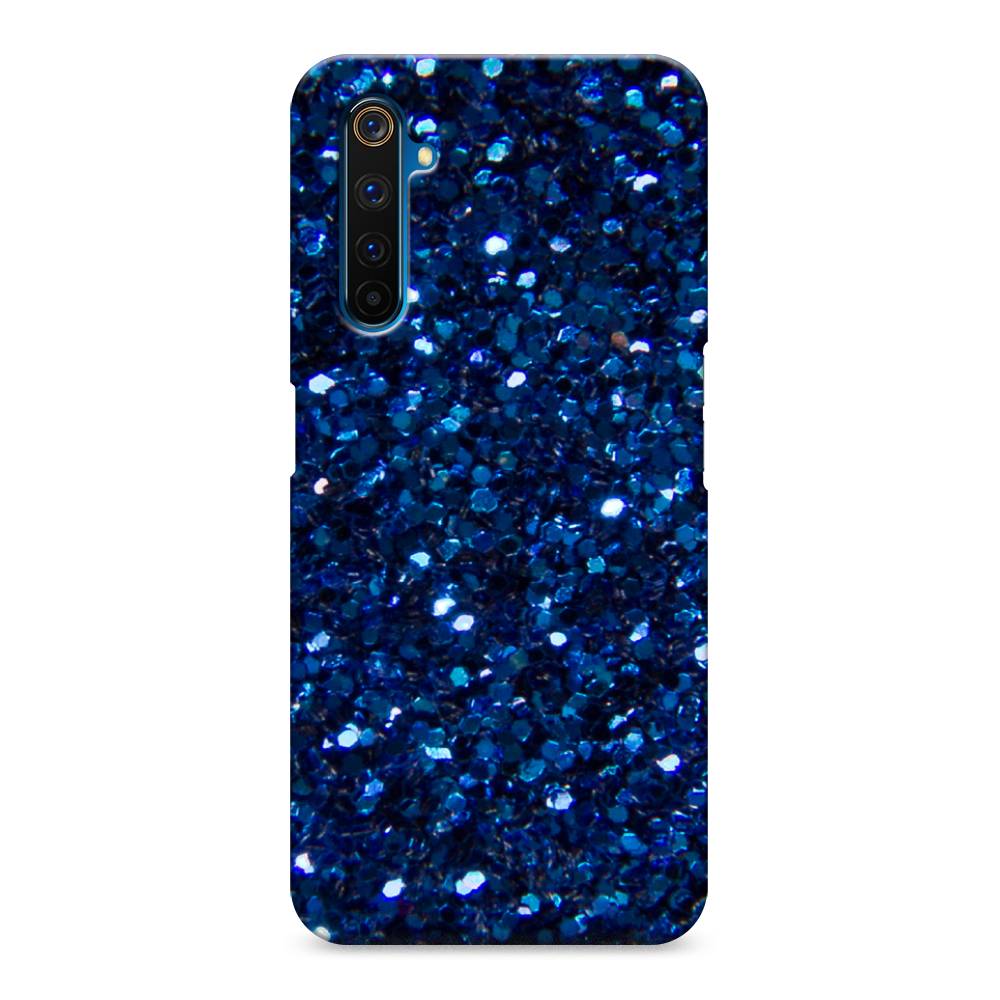 

Пластиковый чехол "Синие блестки рисунок" на Realme 6 Pro