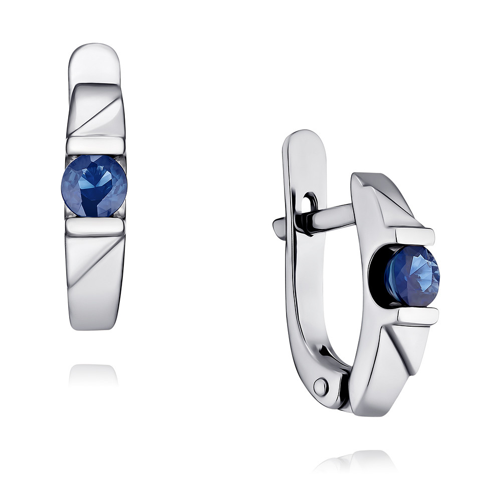 

Серьги из белого золота с сапфиром ADAMAS 2418923/01-А51-542, 2418923/01-А51-542