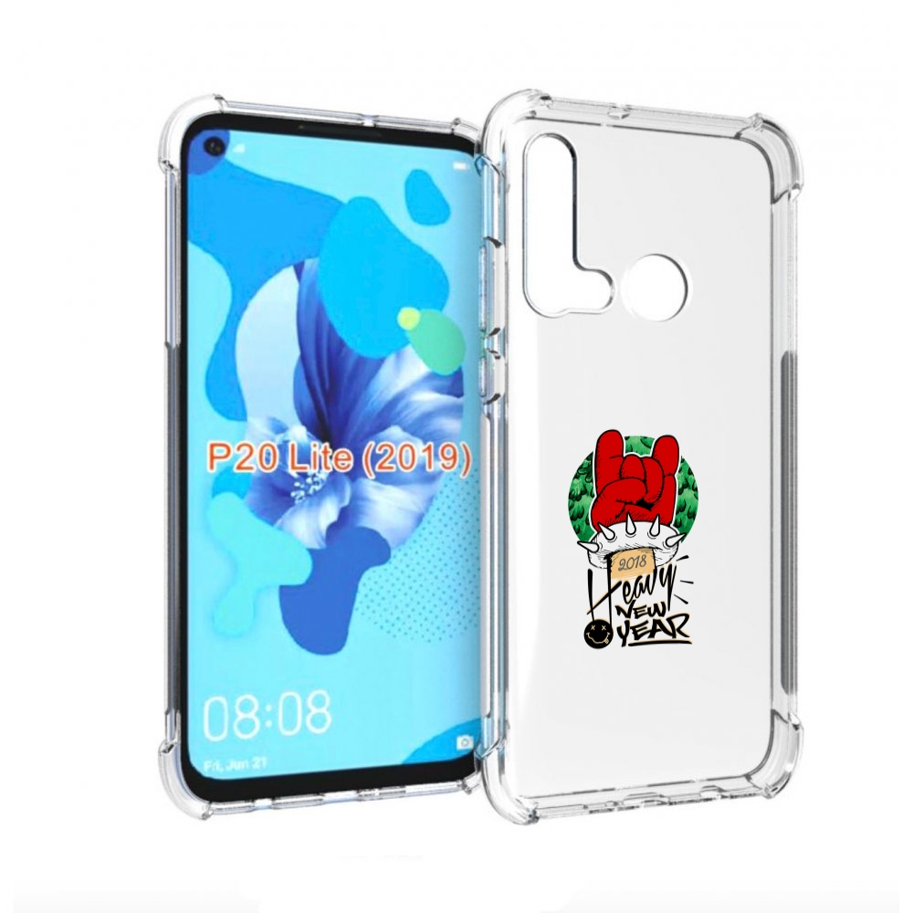 

Чехол бампер MyPads Гангстер новый год для Huawei P20 Lite (2019, Прозрачный, Tocco