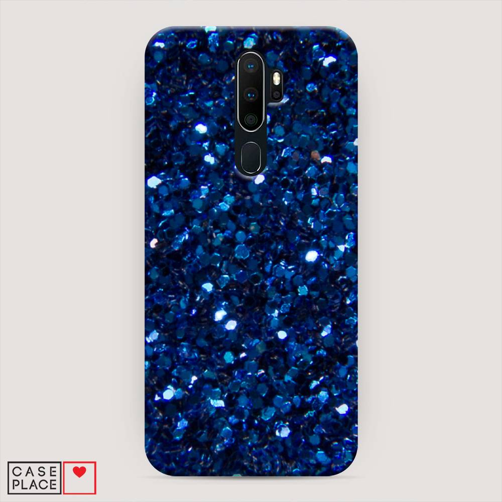 

Пластиковый чехол "Синие блестки рисунок" на Oppo A5 (2020)