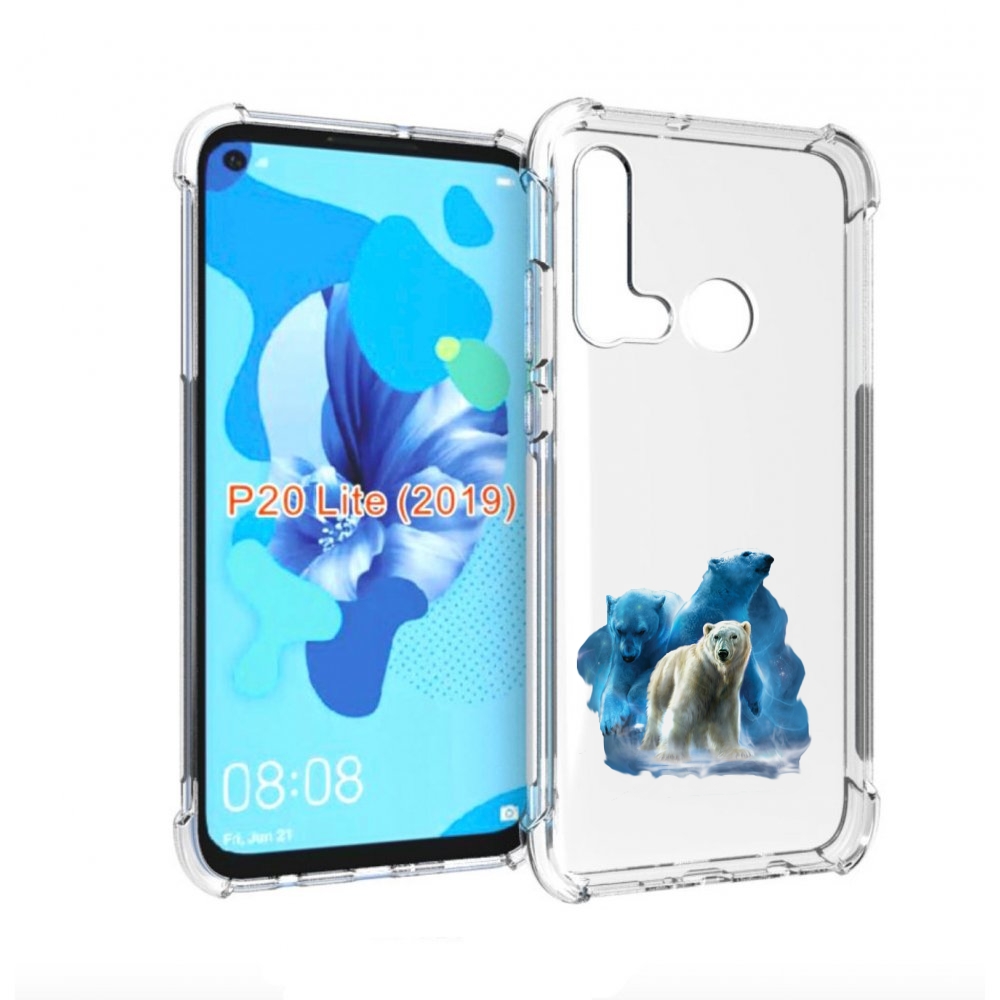 

Чехол бампер MyPads полярный медведь для Huawei P20 Lite (2019)., Прозрачный, Tocco