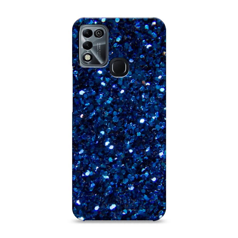 

Пластиковый чехол "Синие блестки рисунок" на Infinix HOT 10 Play