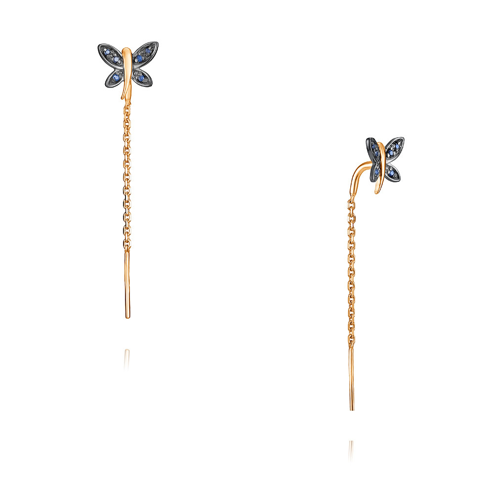 

Серьги из красного золота с сапфиром ADAMAS 2417100/01-А50Ч-542, 2417100/01-А50Ч-542