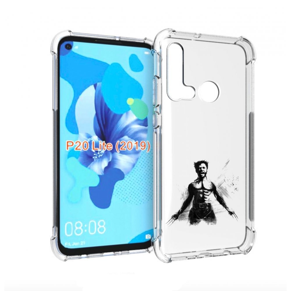 

Чехол бампер MyPads росомаха для Huawei P20 Lite (2019)., Прозрачный, Tocco