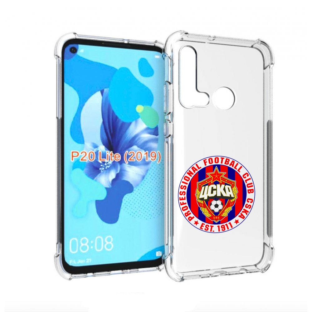 

Чехол бампер MyPads ФК ЦСК логотип для Huawei P20 Lite (2019)., Прозрачный, Tocco