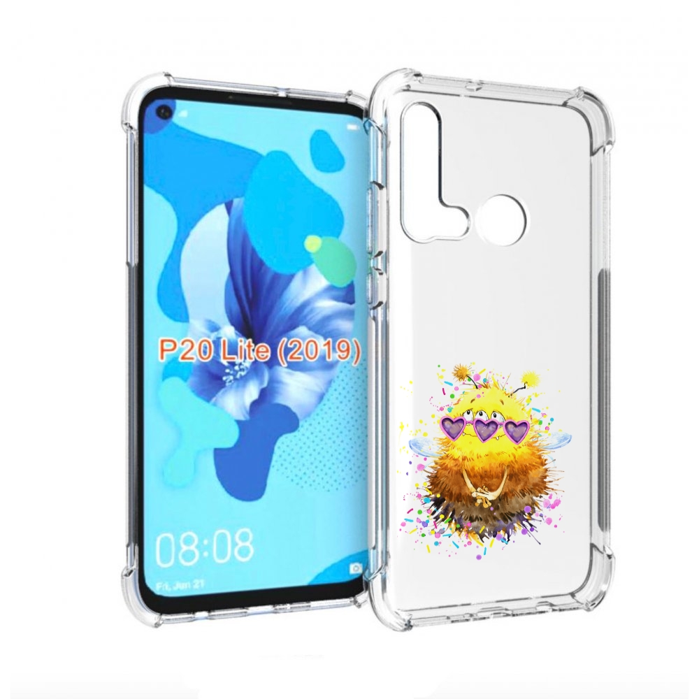 

Чехол бампер MyPads Пушитый шмель для Huawei P20 Lite (2019)., Прозрачный, Tocco