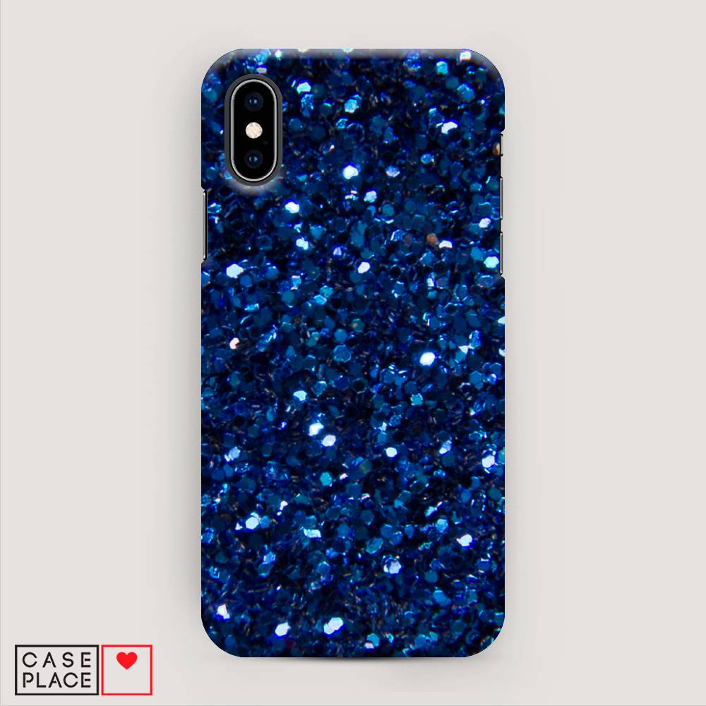 

Пластиковый чехол "Синие блестки рисунок" на Apple iPhone X (10), 11020-2