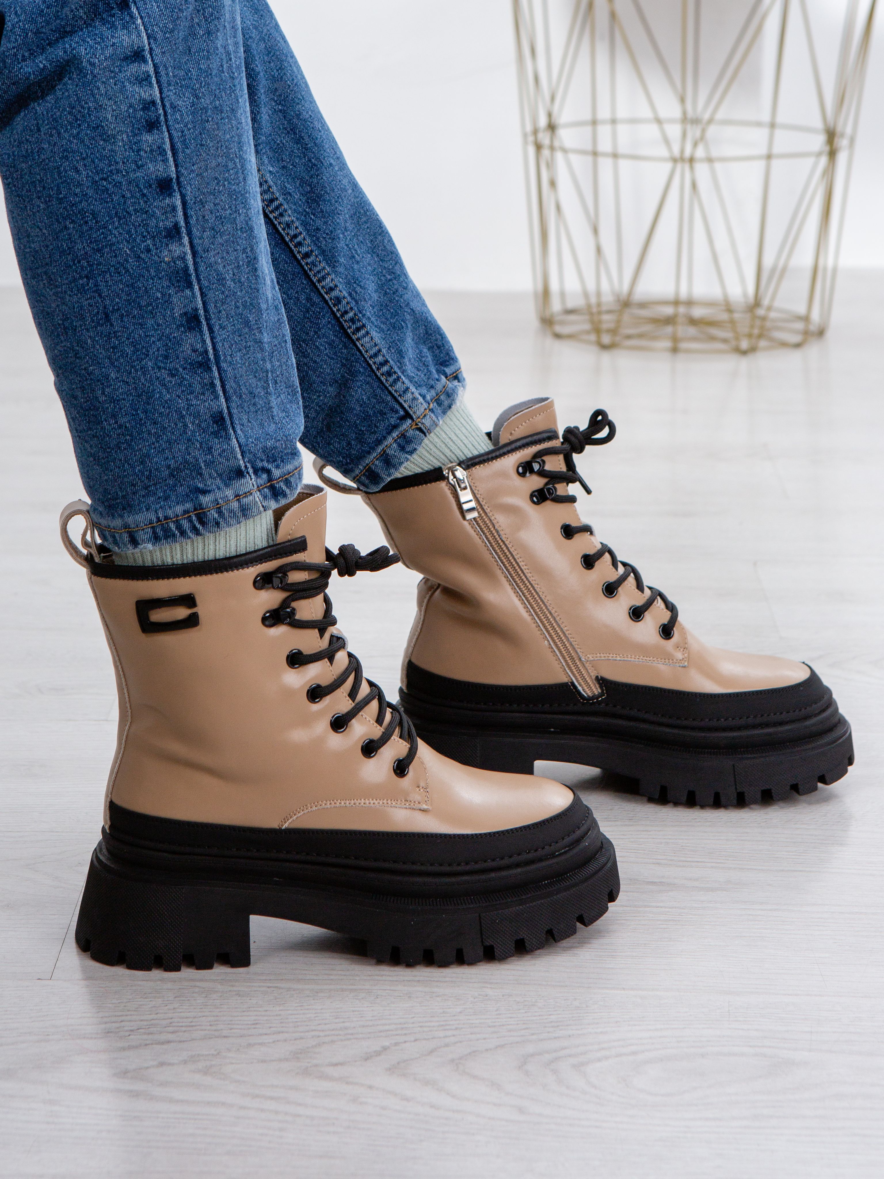 Ботинки женские VIDEYA 23303 бежевые 38 EU