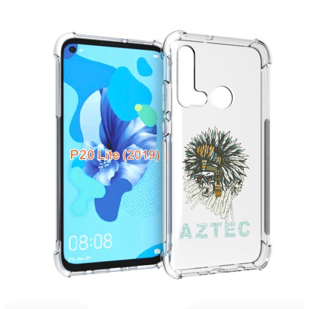 

Чехол бампер MyPads скелет индеец для Huawei P20 Lite (2019)., Прозрачный, Tocco