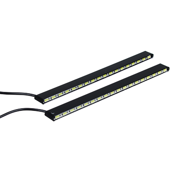 Дневные ходовые огни, LED 18 шт, метал. корп., 192 мм, 12V, 2шт New Galaxy 702-110