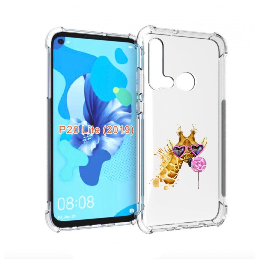 

Чехол бампер MyPads акварельный жираф для Huawei P20 Lite (2019), Прозрачный, Tocco