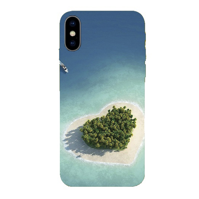 Чехол силиконовый для iPhone X/XS, HOCO, с дизайном остров