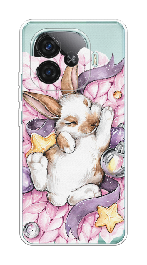 

Чехол на Vivo iQOO Z9 Кролик спит, Розовый;белый, 2612150-1