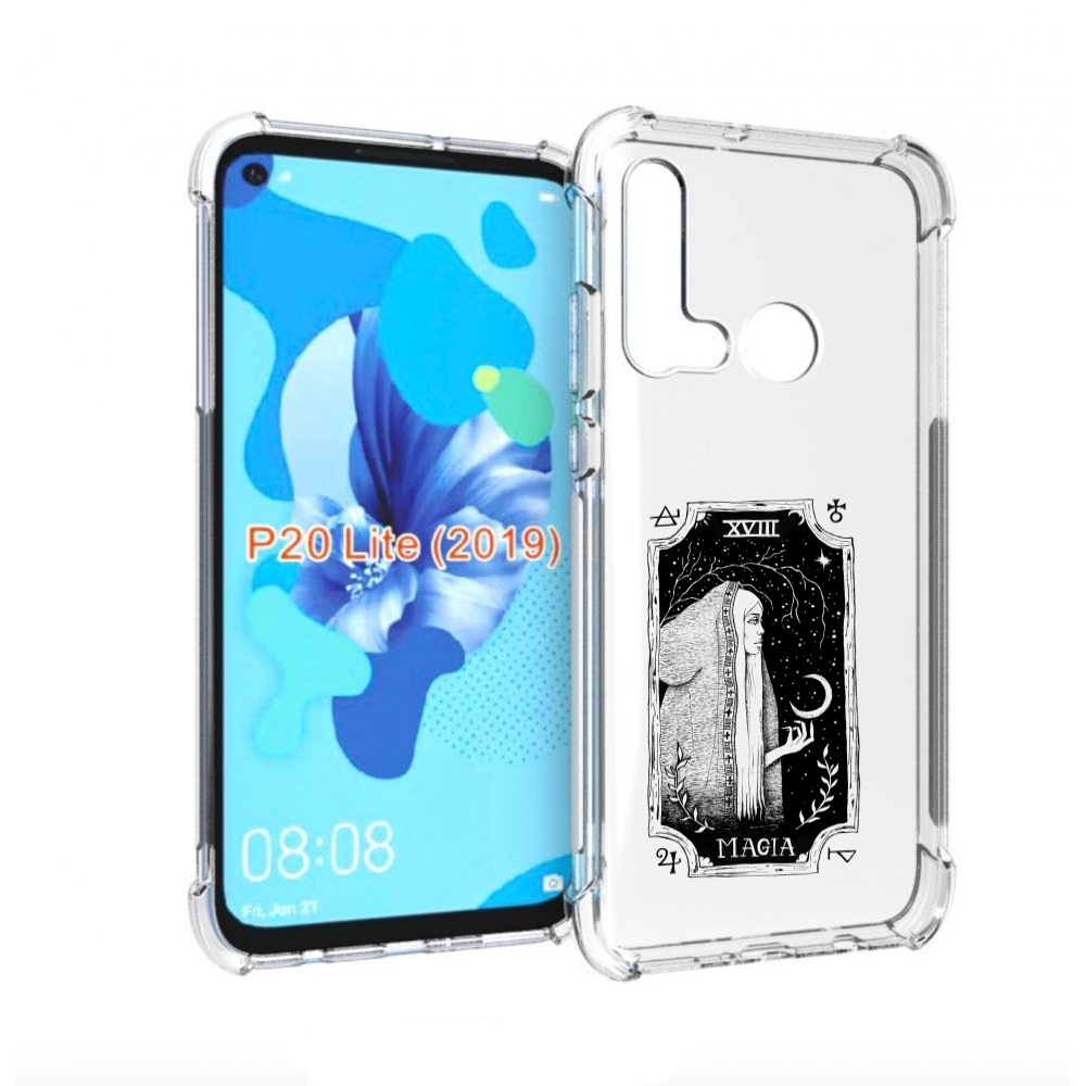 

Чехол бампер MyPads лунная магия для Huawei P20 Lite (2019)., Прозрачный, Tocco