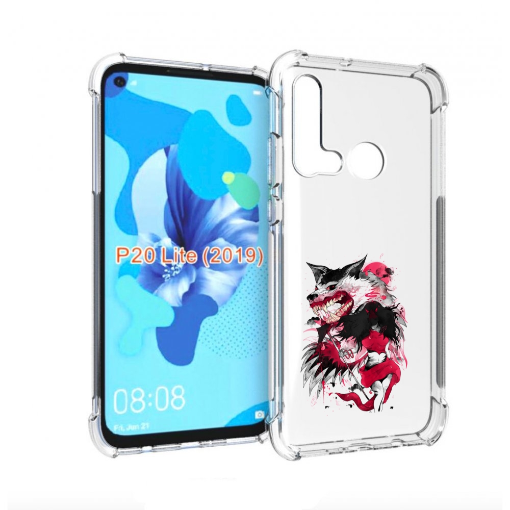 Чехол бампер MyPads красная шапочка для Huawei P20 Lite (2019).