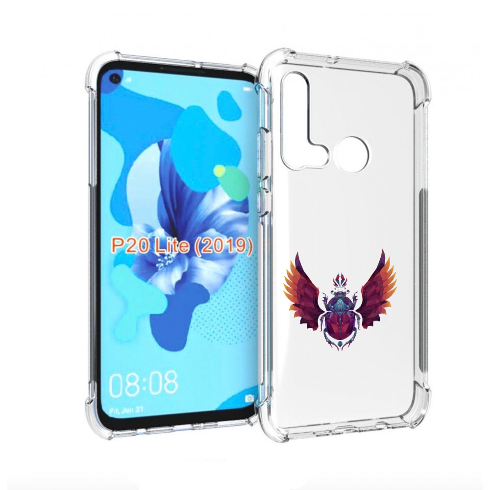 

Чехол бампер MyPads алмазный скоробей для Huawei P20 Lite (2019), Прозрачный, Tocco