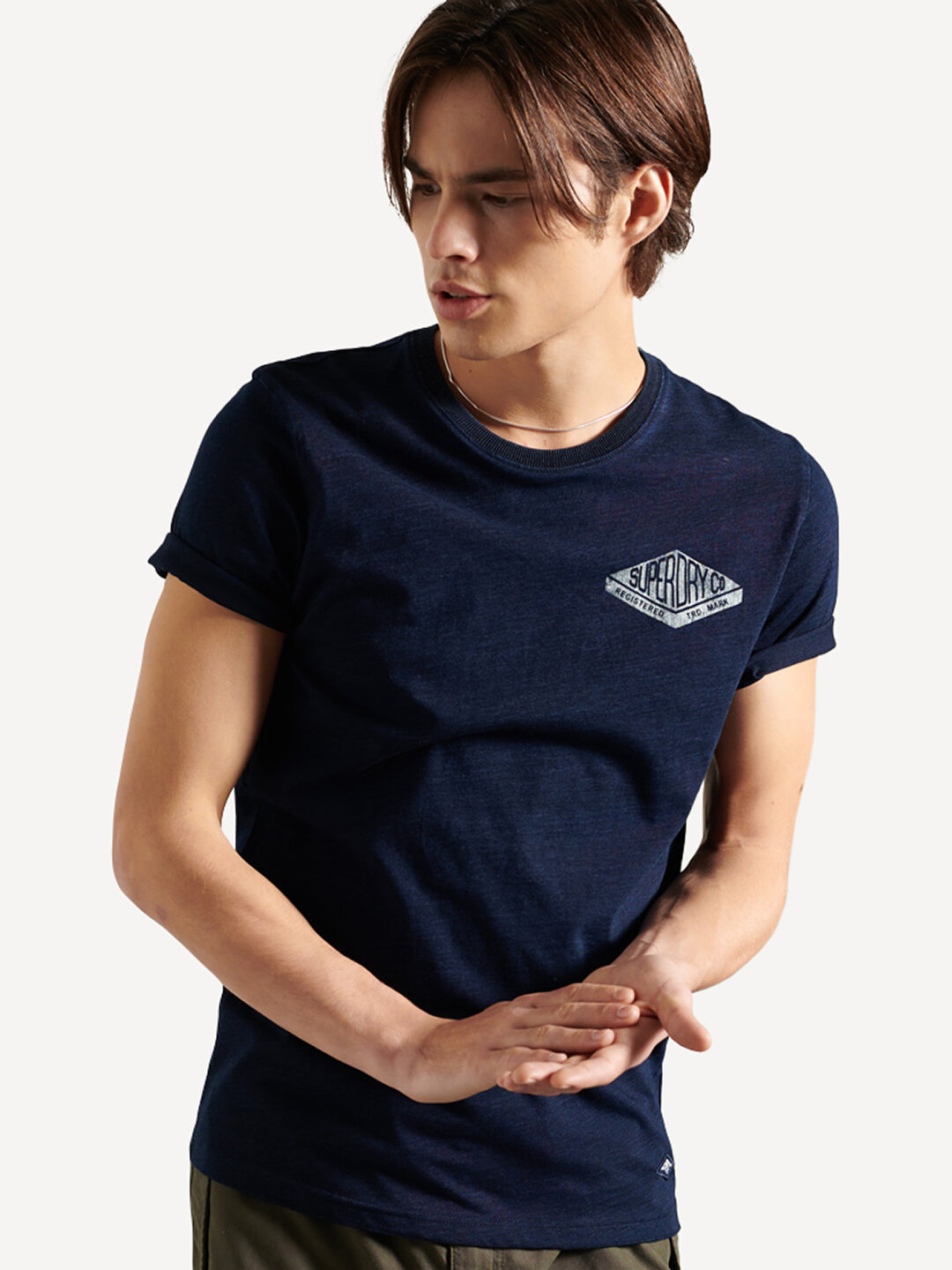 фото Футболка мужская superdry vintage indigo tee 050620 синяя xl