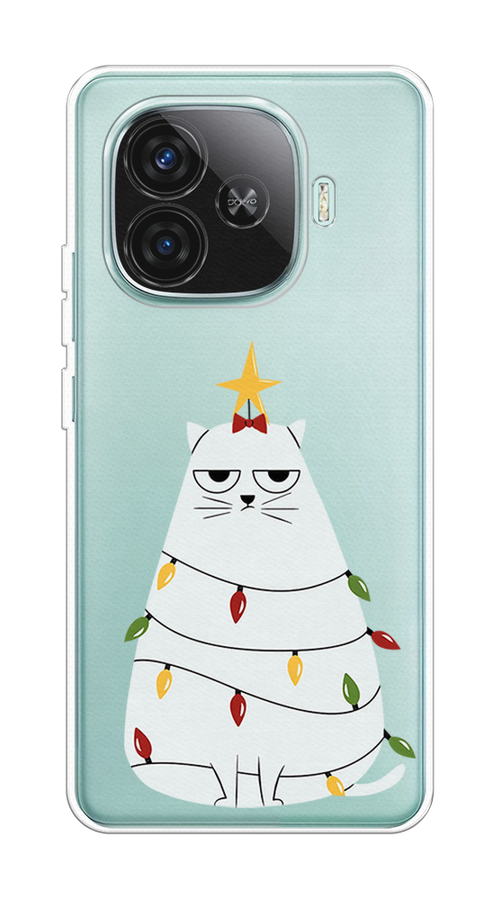 

Чехол на Vivo iQOO Z9 Котик в гирлянде, Белый;красный;желтый, 2612150-1