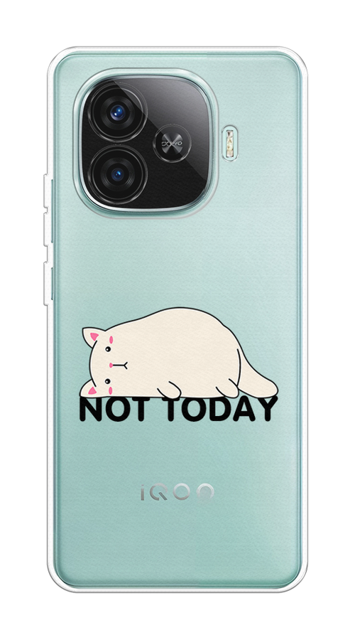 

Чехол на Vivo iQOO Z9 Cat not today, Белый;розовый;черный, 2612150-1