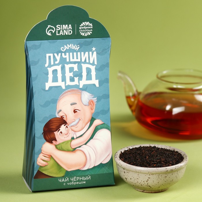

Чай Фабрика счастья чёрный Самый лучший дед, чабрец, 50 г