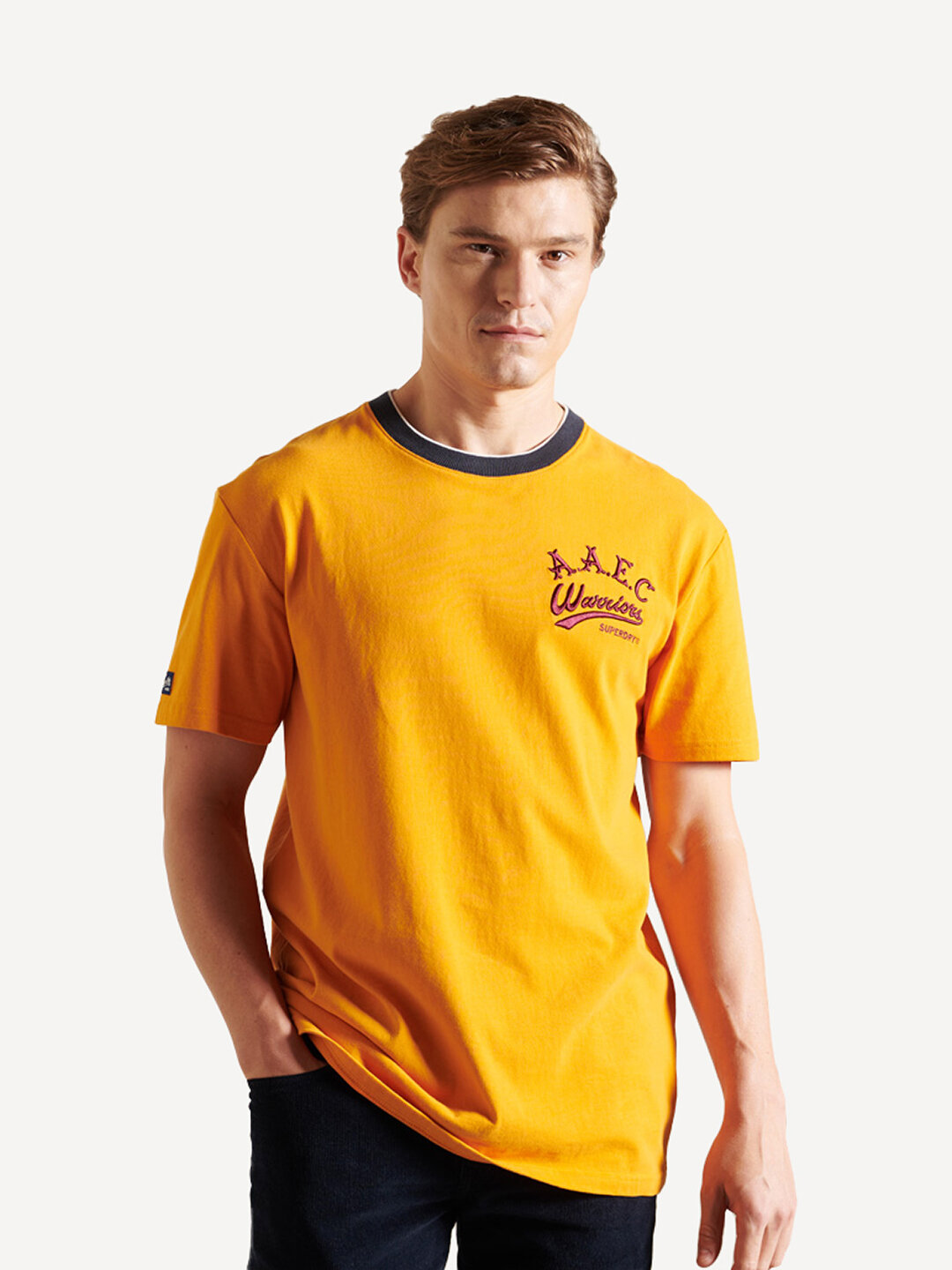 

Футболка мужская Superdry COLLEGIATE TEE желтая XL, COLLEGIATE TEE