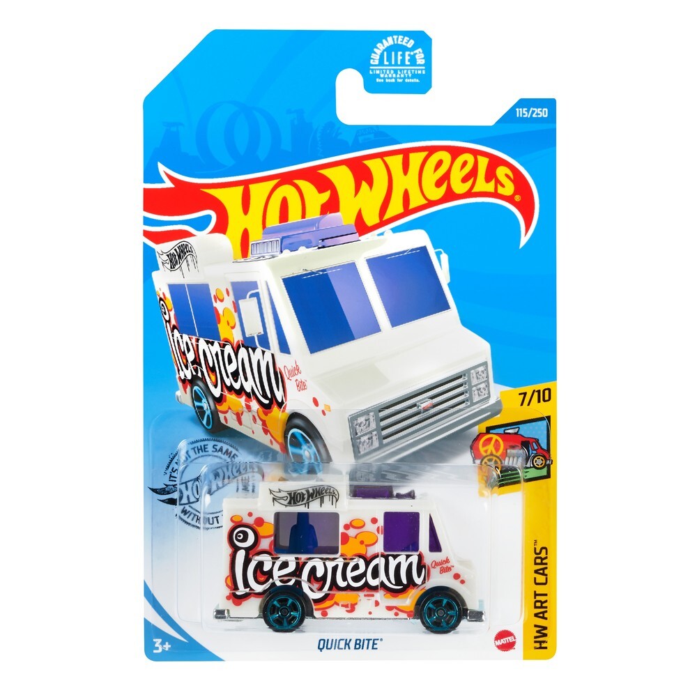 

Машинка Hot Wheels коллекционная QUICK BITE Ice cream белый/фиолетовый GHF96, GHF96