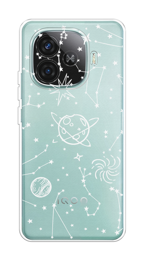 

Чехол на Vivo iQOO Z9 Планеты в космосе, Белый, 2612150-1