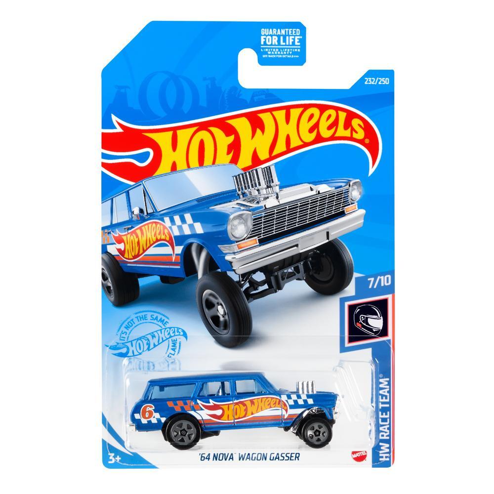 

Машинка Hot Wheels коллекционная 64 NOVA WAGON GASSER синий/белый GRY24, GRY24