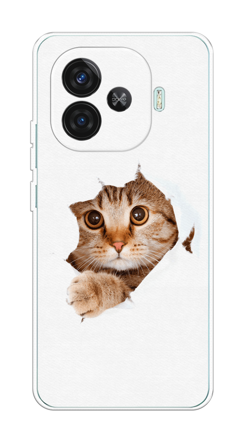 

Чехол на Vivo iQOO Z9 Кот и бумага, Белый;коричневый, 2612150-1