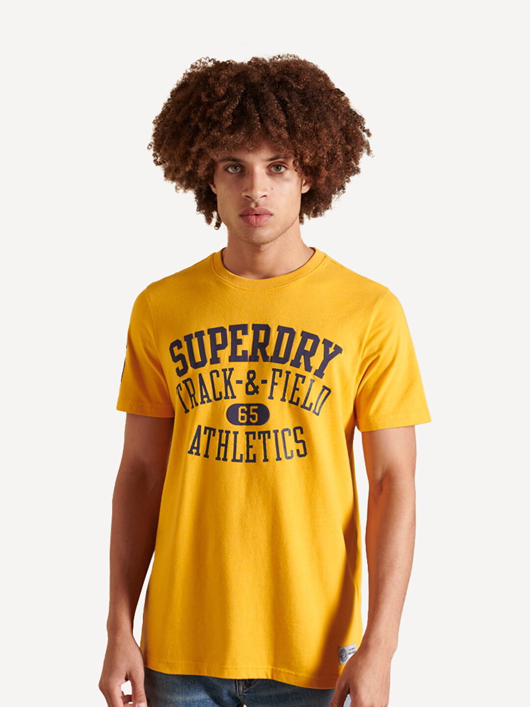 

Футболка мужская Superdry T&F TEE желтая 2XL, T&F TEE