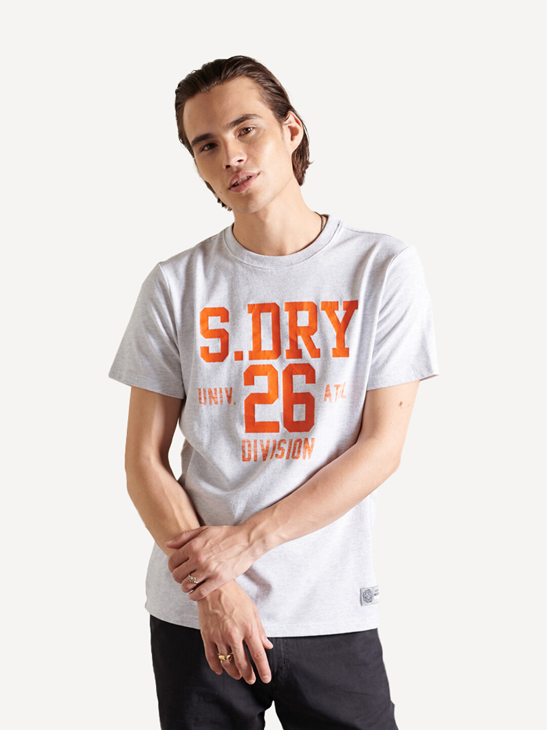 

Футболка мужская Superdry T&F TEE серая 2XL, T&F TEE