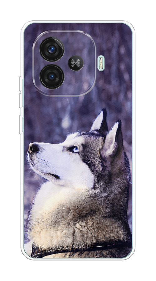 

Чехол на Vivo iQOO Z9 Хаски 1, Фиолетовый;белый, 2612150-1